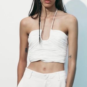NWT Zara Halter Crop Top
